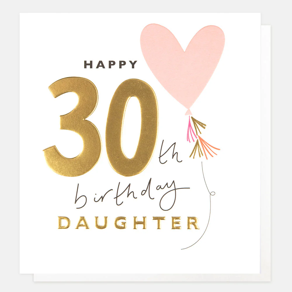 Balloon 30th Birthday Card For Daughter