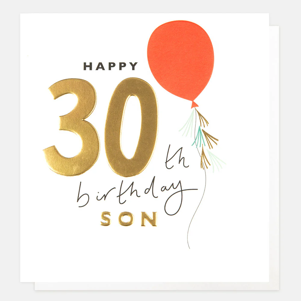 Balloon 30th Birthday Card For Son