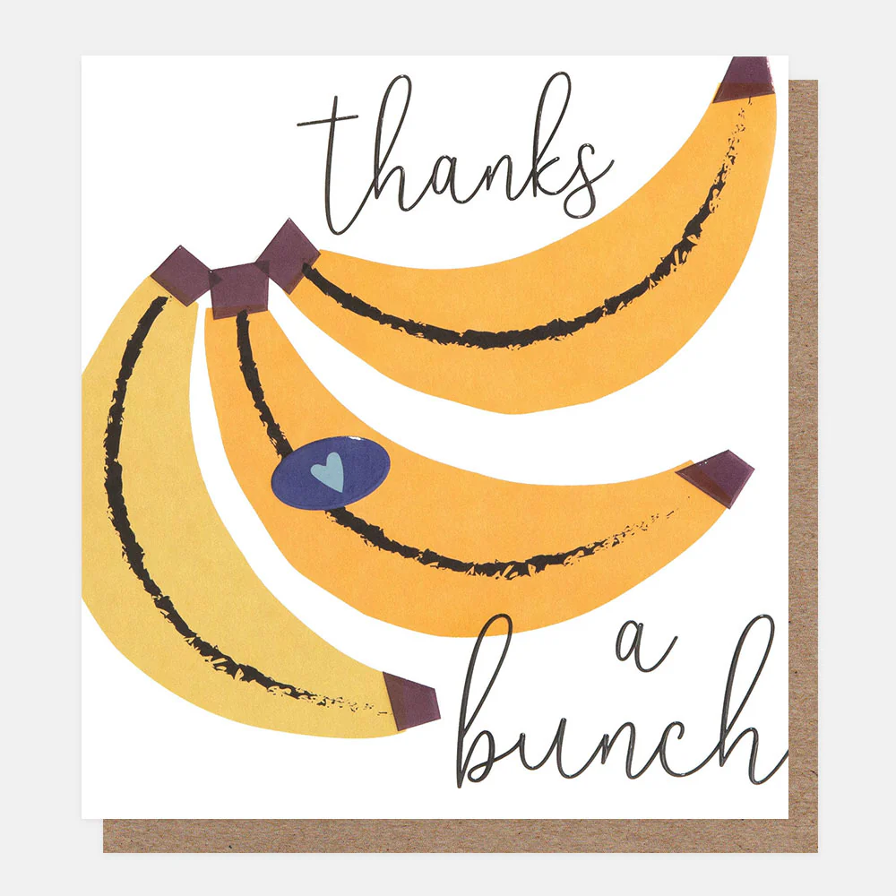 Bananas Thanks A Bunch Card
