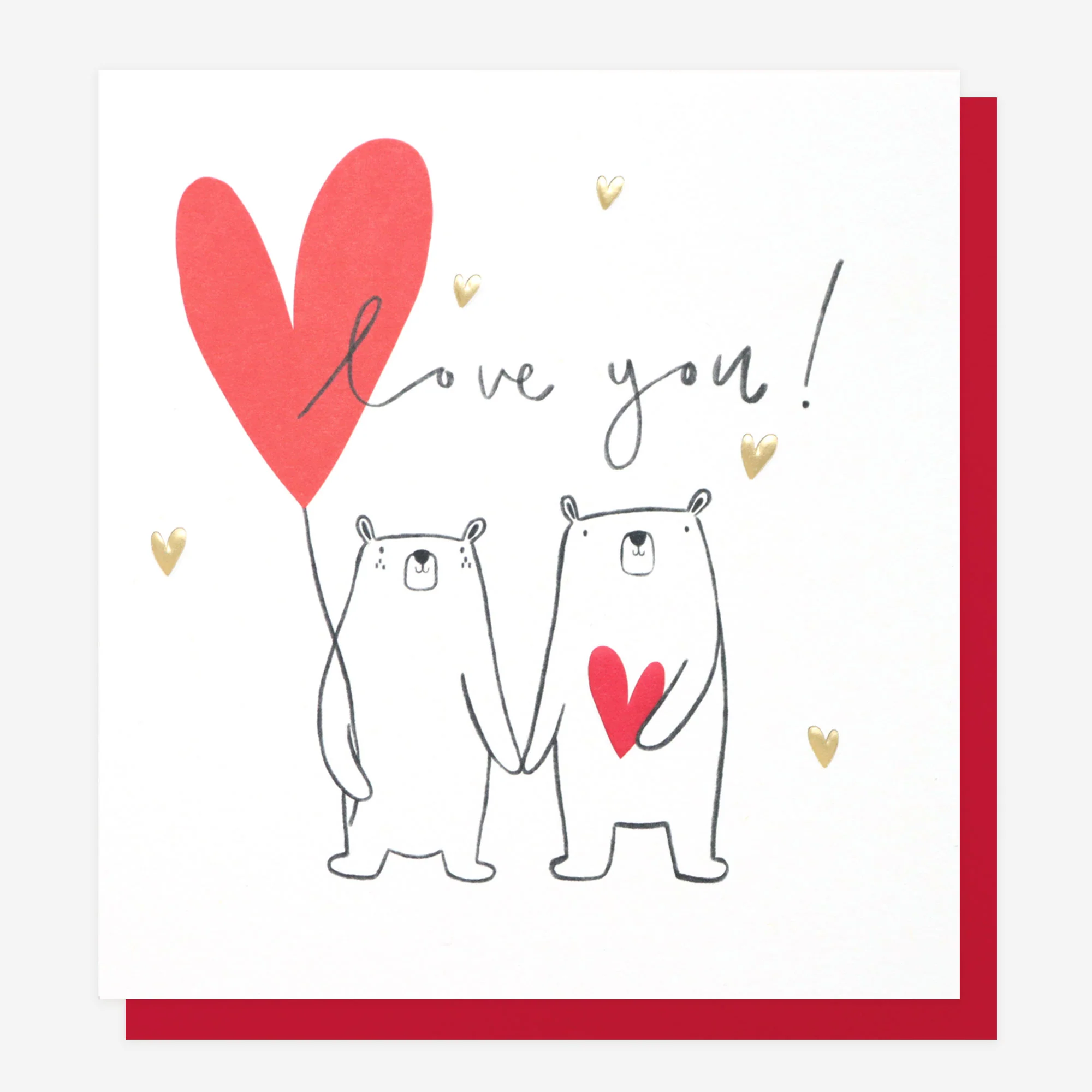 Bears & Hearts Love You Card