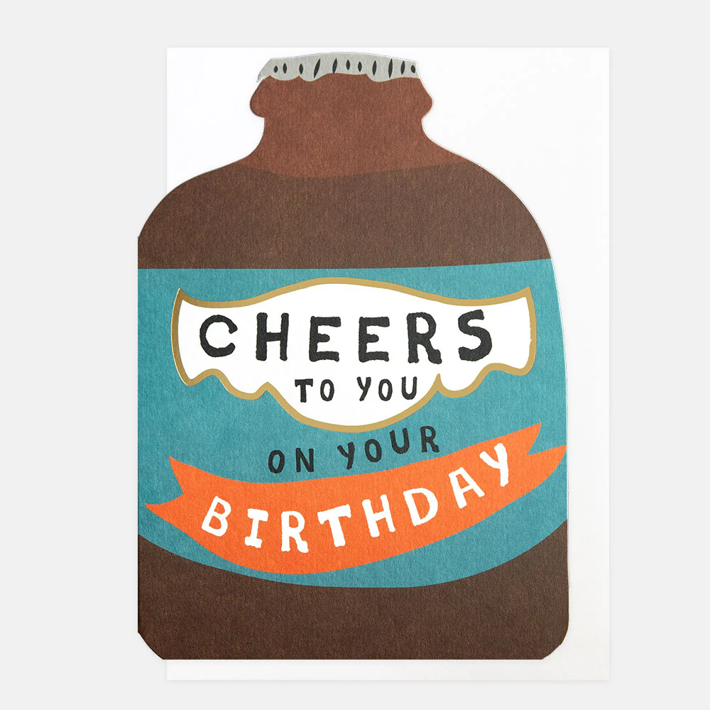 Beer Bottle Birthday Card