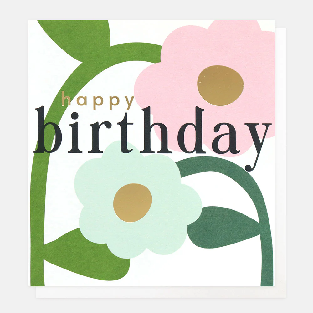 Colourful Daisies Happy Birthday Card