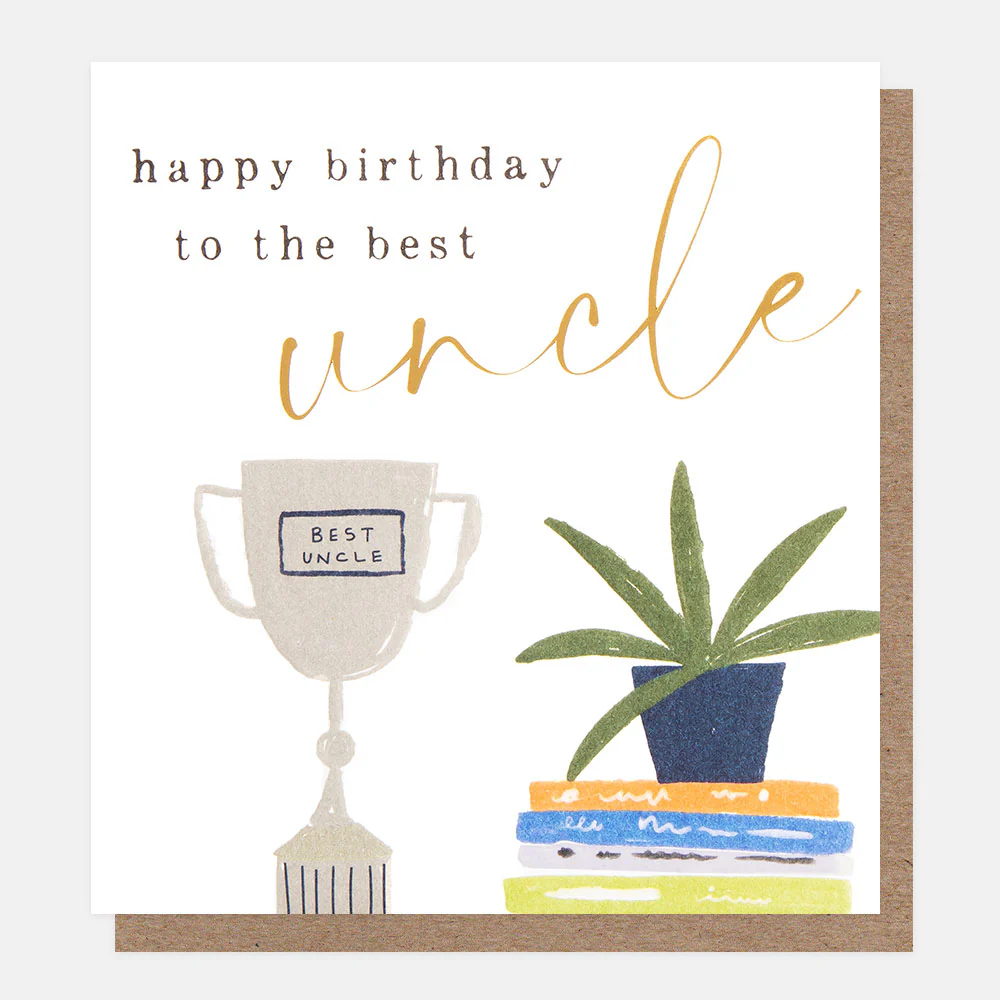 Best Uncle Trophy Birthday Card