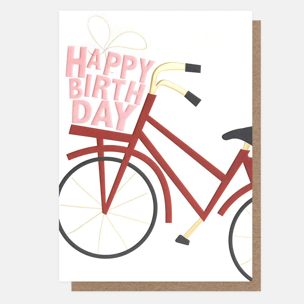 Bicycle & Present Happy Birthday Card