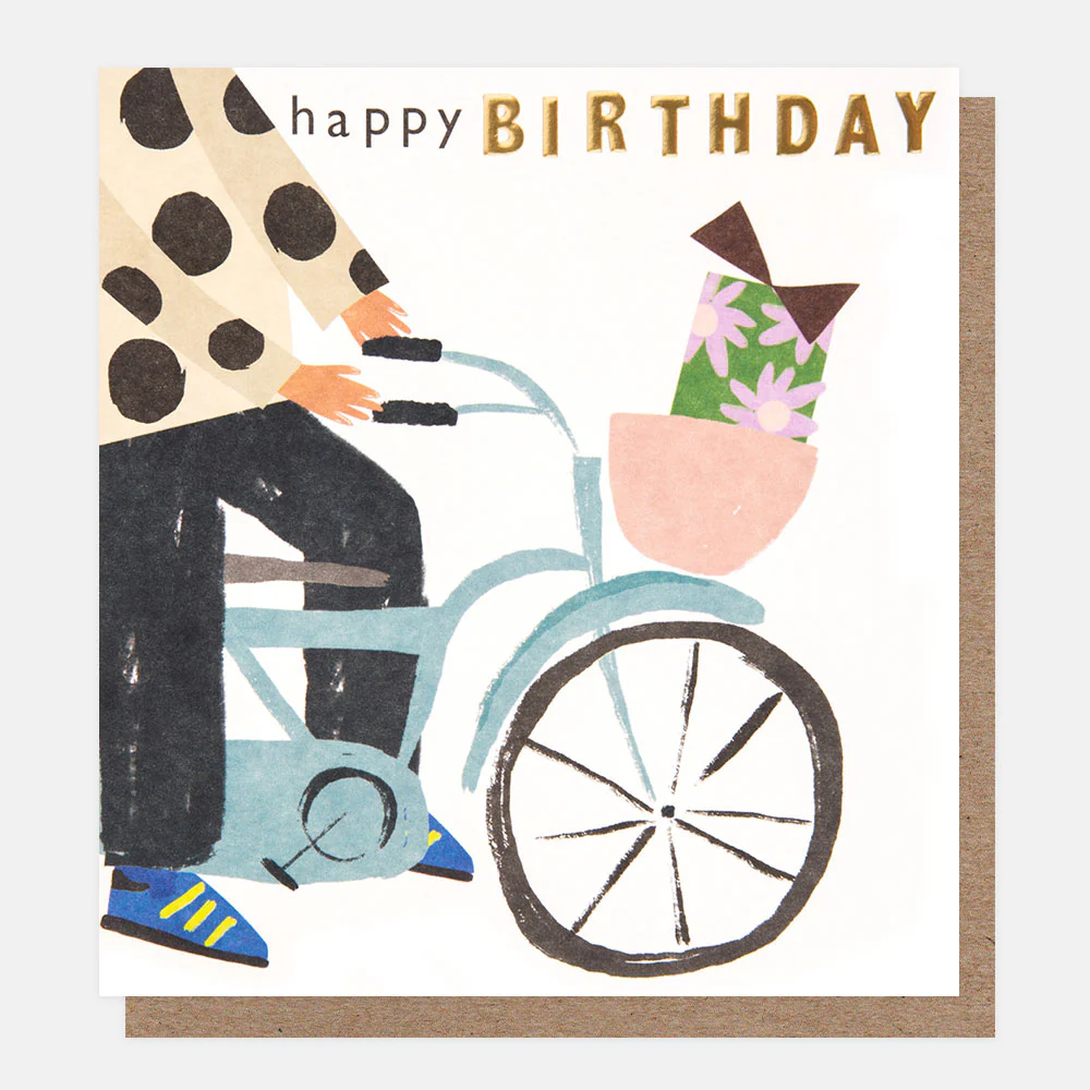Bike & Present Happy Birthday Card