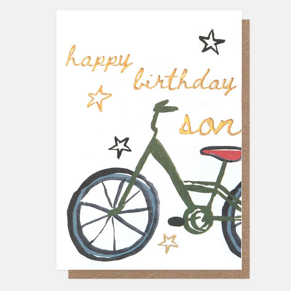 Bike & Stars Birthday Card For Son