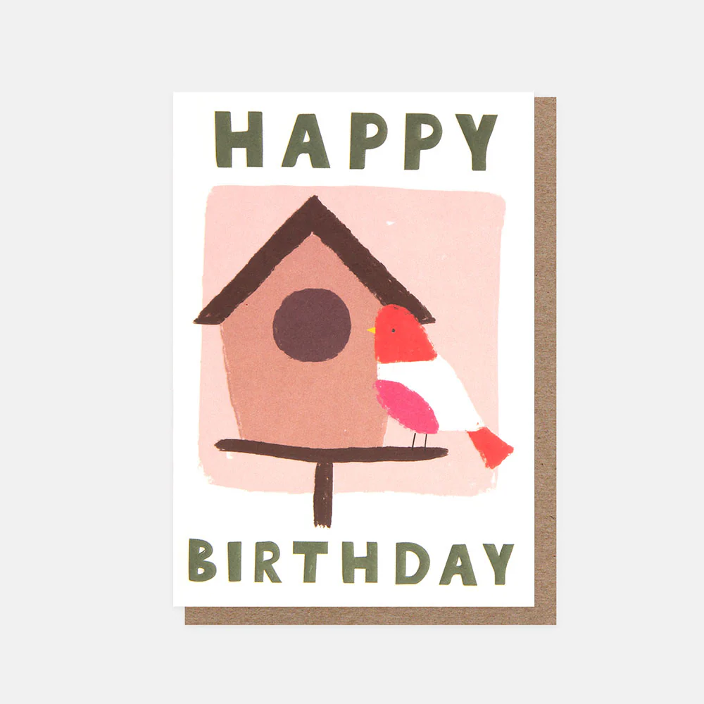Bird Box Happy Birthday Card