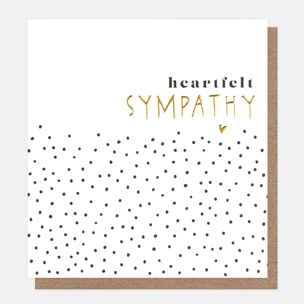 Black Dots Heartfelt Sympathy Card