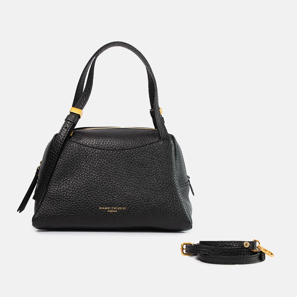 Black Leather Dea Crossbody Bag