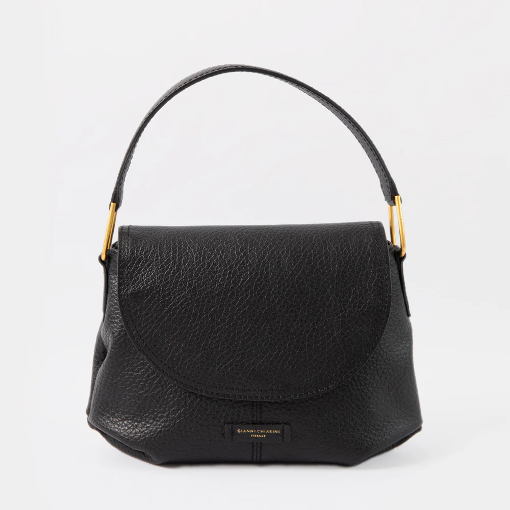 Black Leather Natasha Handbag