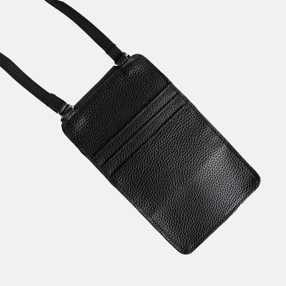 Black Vegan Leather Phone Bag - Image 2