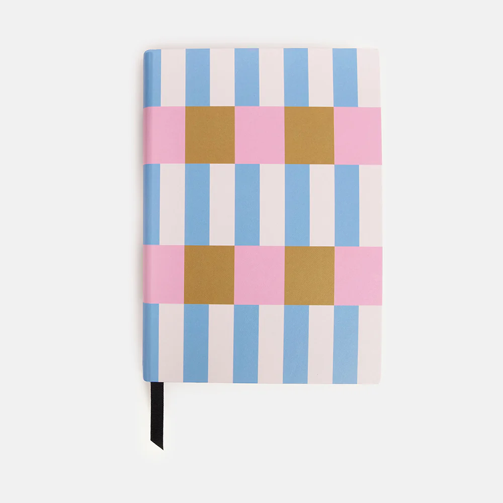 Block Stripe Case Bound Notebook