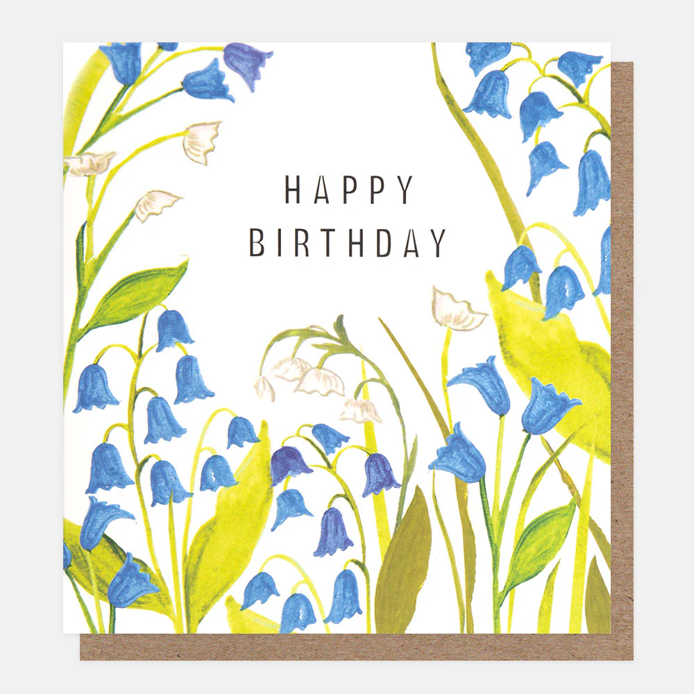 Bluebells Happy Birthday Card