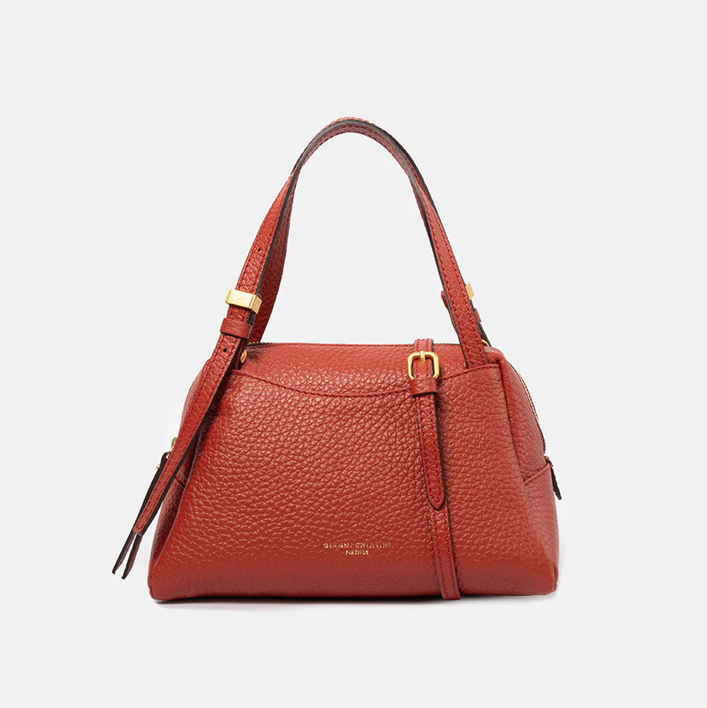 Brick Red Leather Dea Crossbody Bag