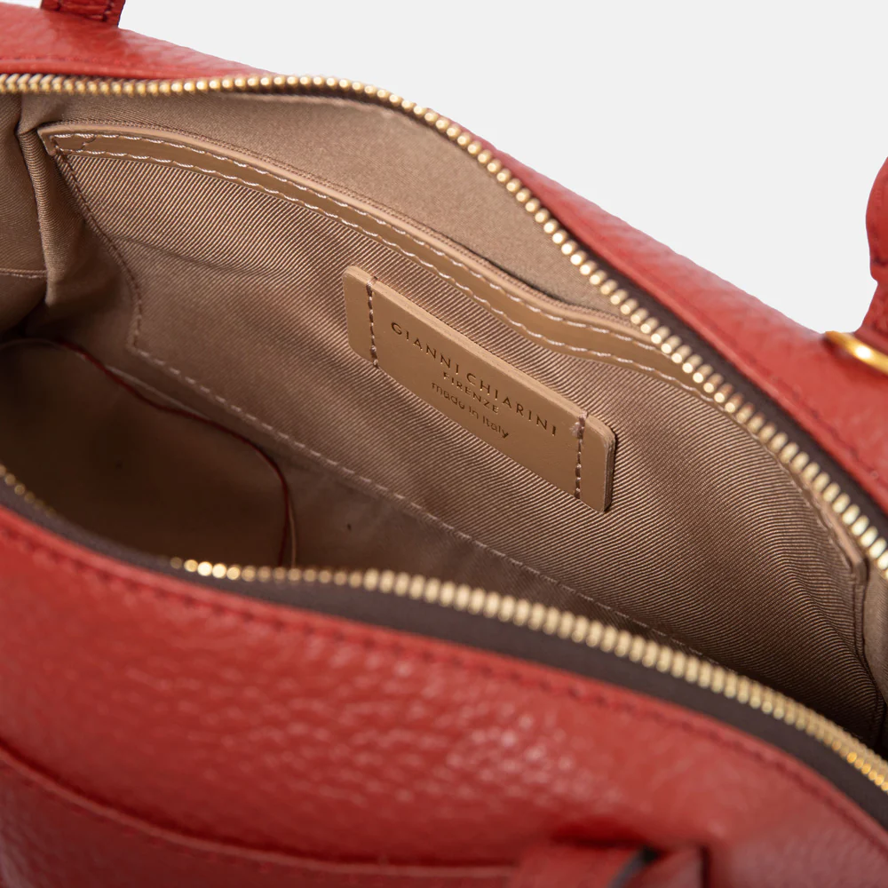 Brick Red Leather Dea Crossbody Bag - Image 2