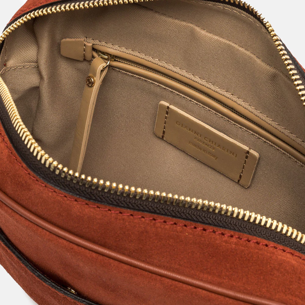 Brick Red Suede Nina Crossbody Bag - Image 2