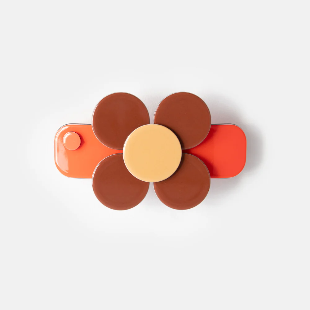 Bright Orange/Brown Florence Hair Clip