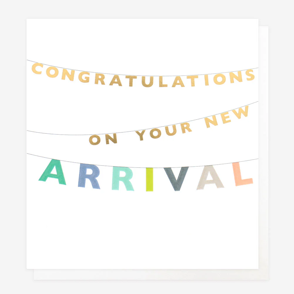 Bunting Congratulations On Your New Baby Card