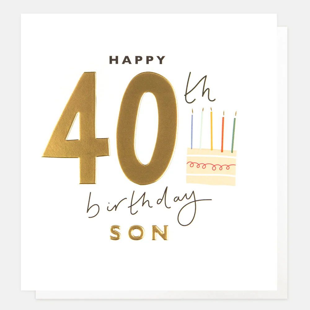 Cake 40th Birthday Card For Son