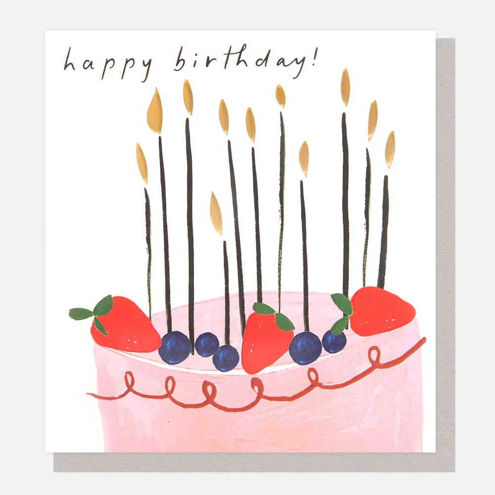 Cake & Berries Birthday Card