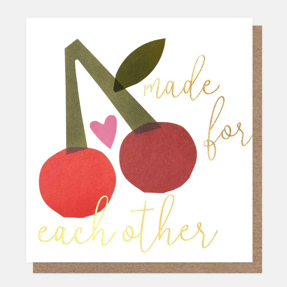 Cherries & Heart Made For Each Other Card