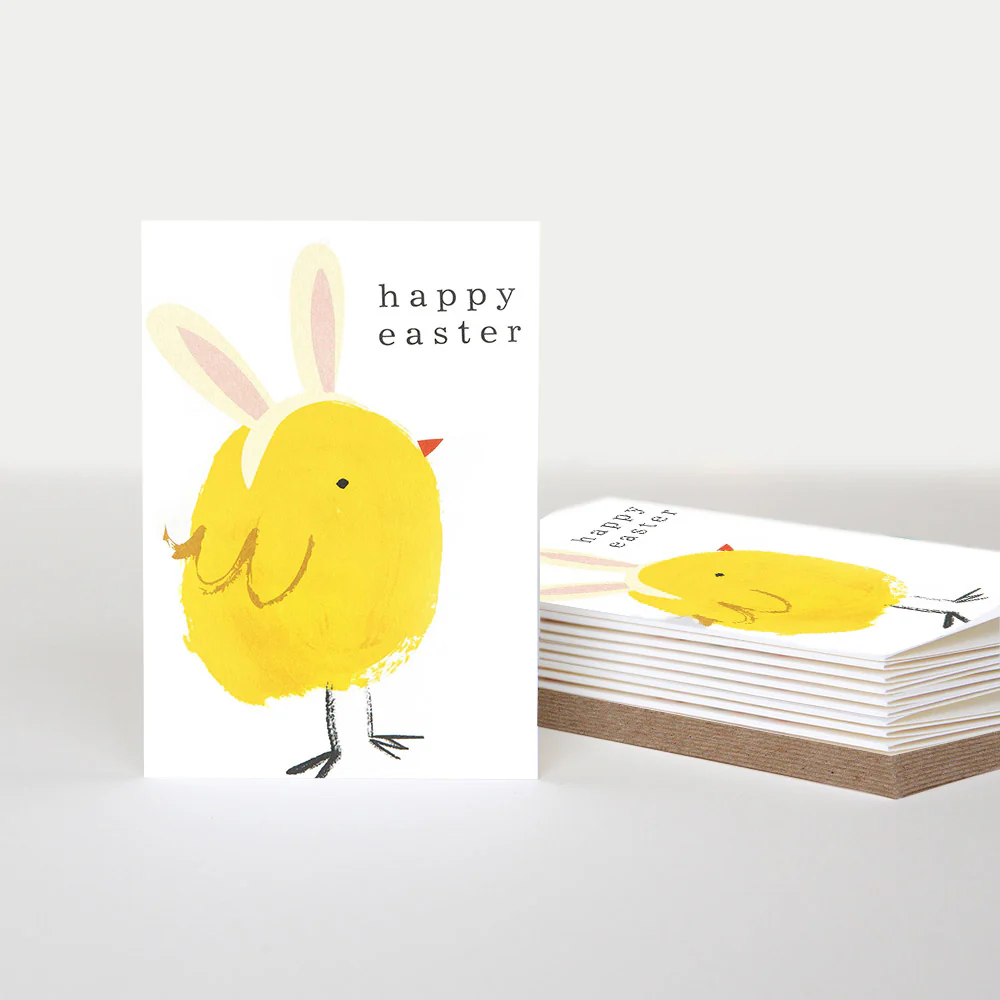 Chick With Bunny Ears Easter Notecard Pack of 10