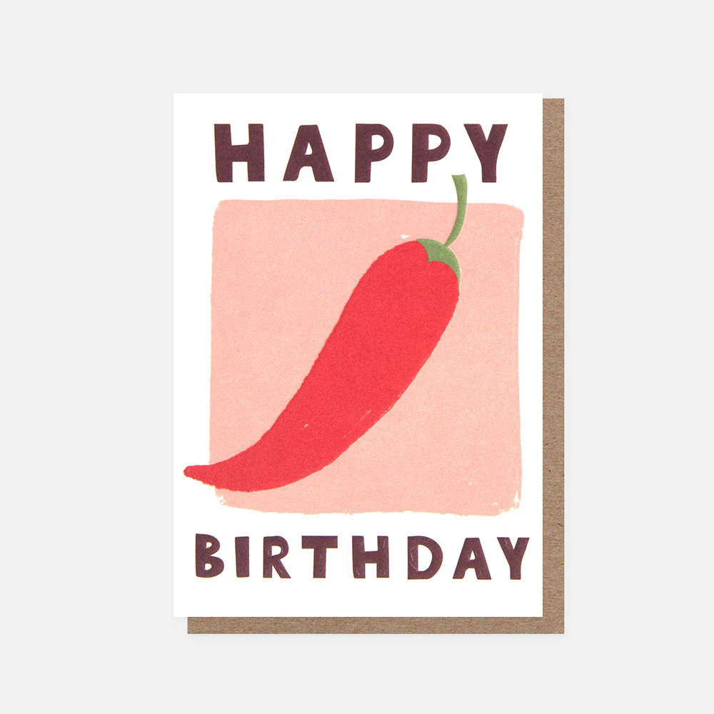 Chilli Pepper Happy Birthday Card