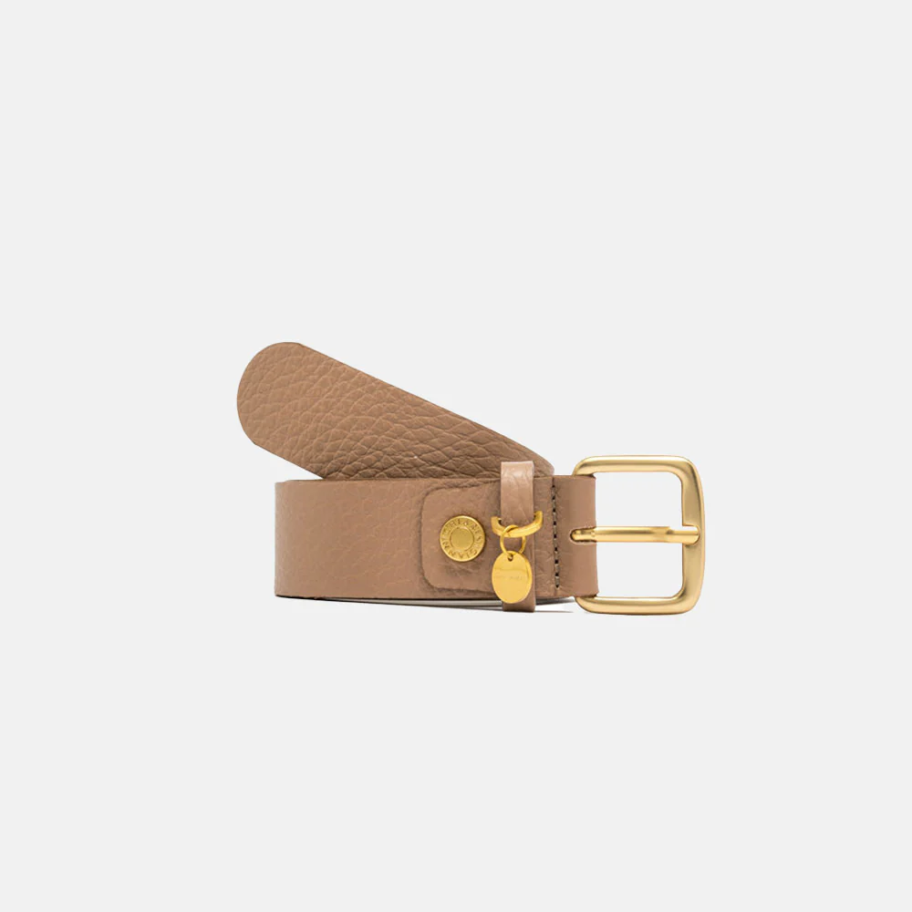 Clay Brown Leather Belt