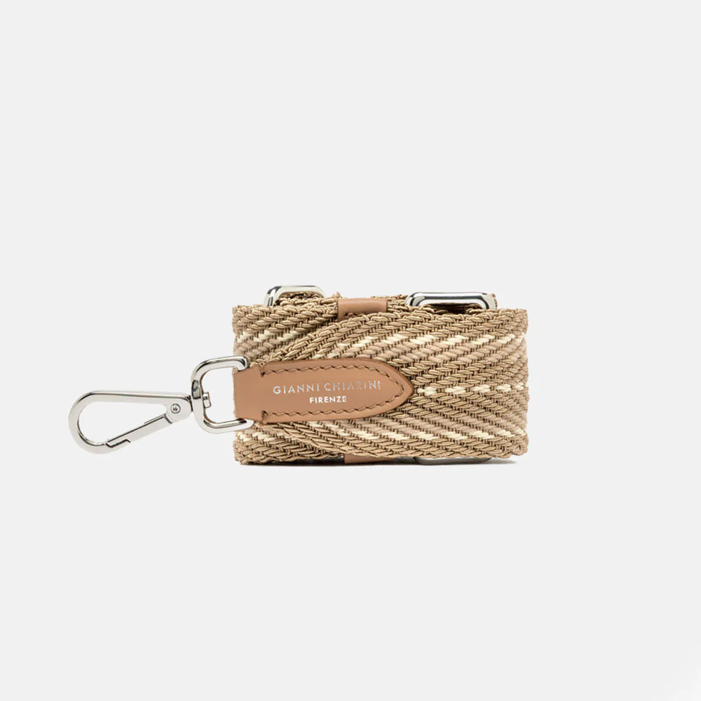 Clay/White Woven Punto Handbag Strap
