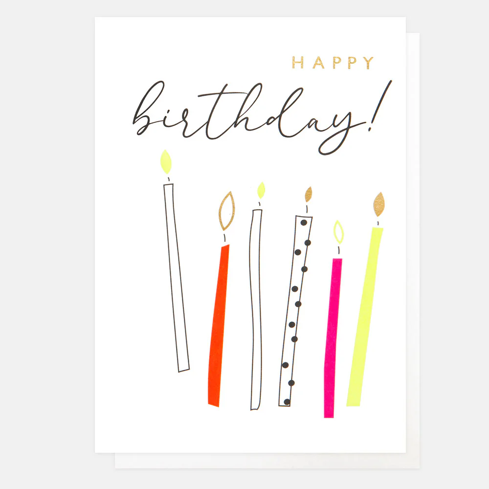 Colourful Candles Birthday Card