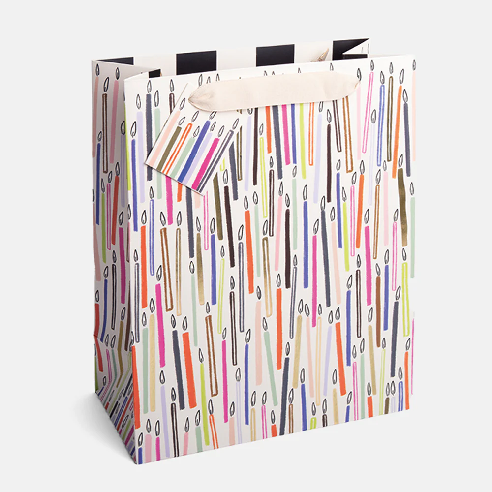 Colourful Candles Large Gift Bag
