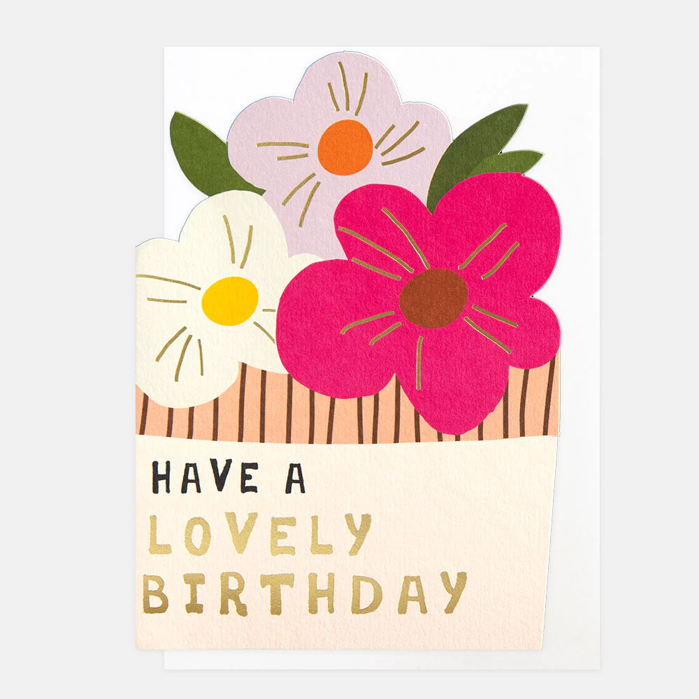 Colourful Flowers Lovely Birthday Card