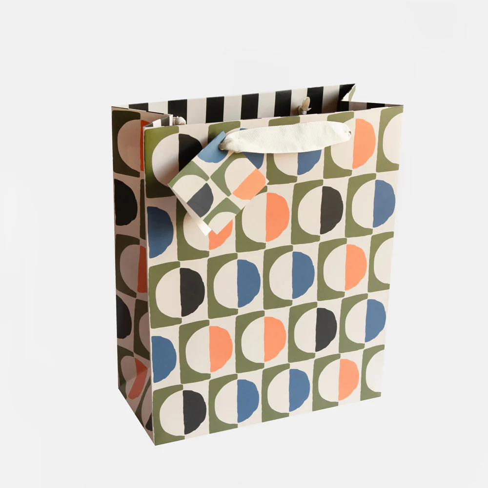 Colourful Geo Circles Large Gift Bag