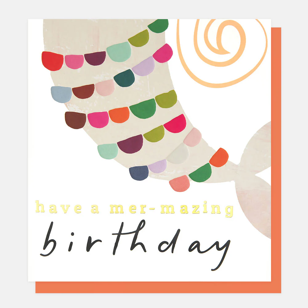 Colourful Mermaid Tail Birthday Card