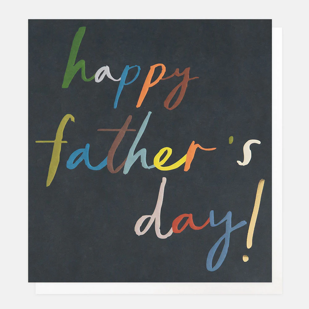 Colourful Script Father's Day Card
