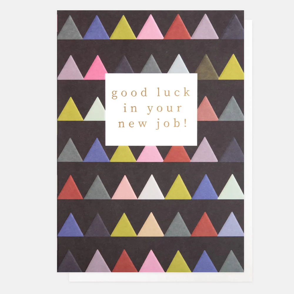 Colourful Triangles New Job Card