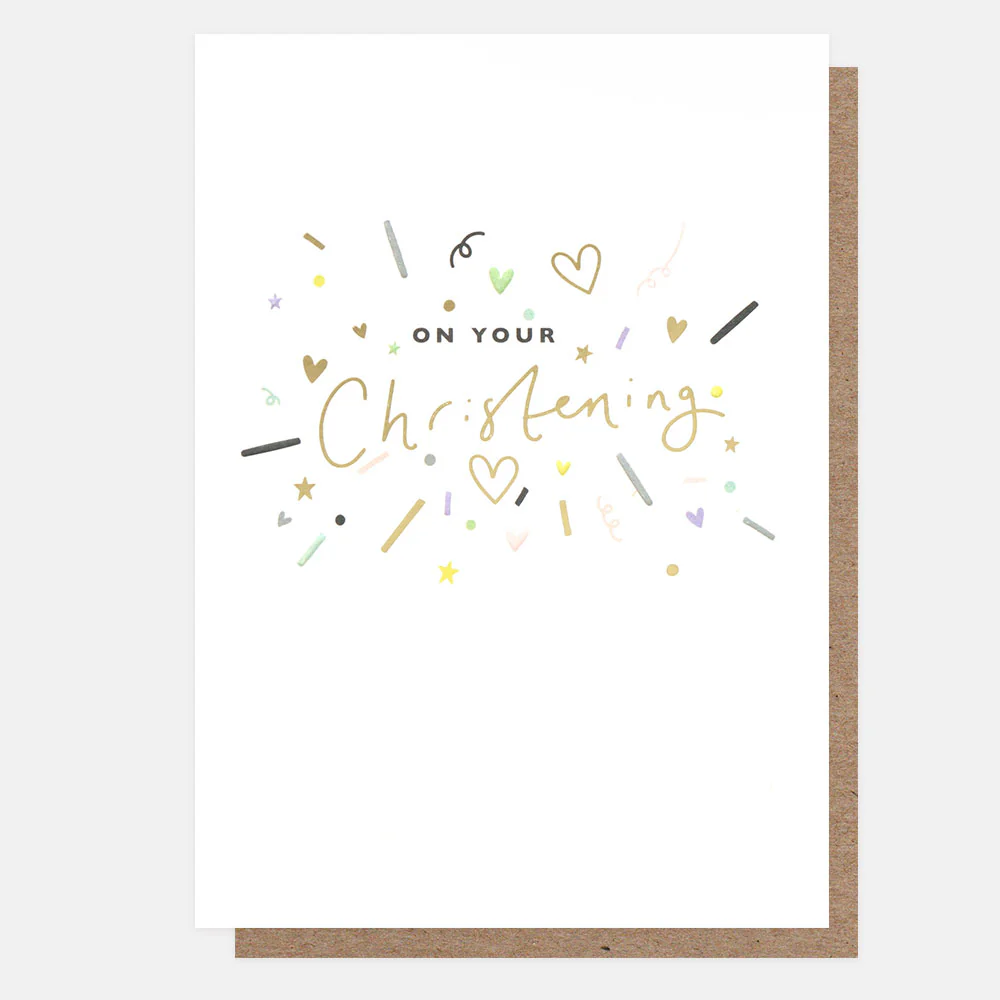 Confetti Christening Card