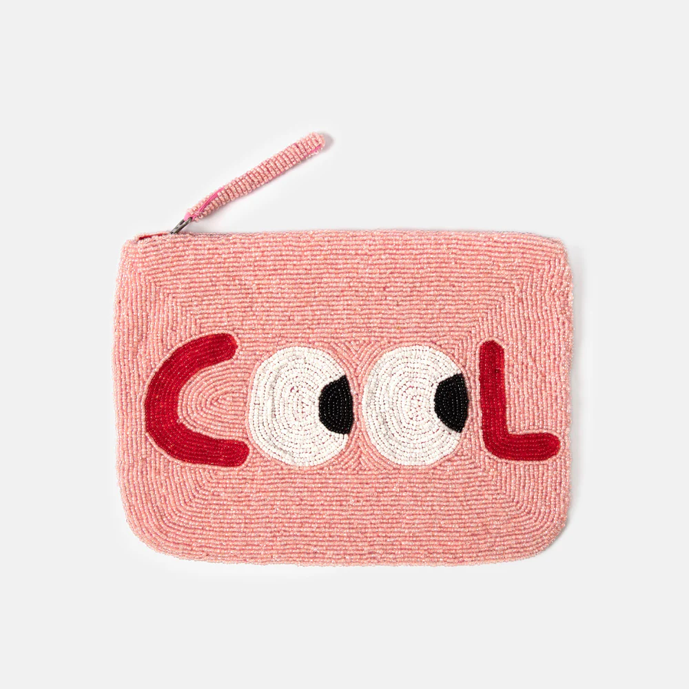 Cool Eyes Beaded Clutch Bag