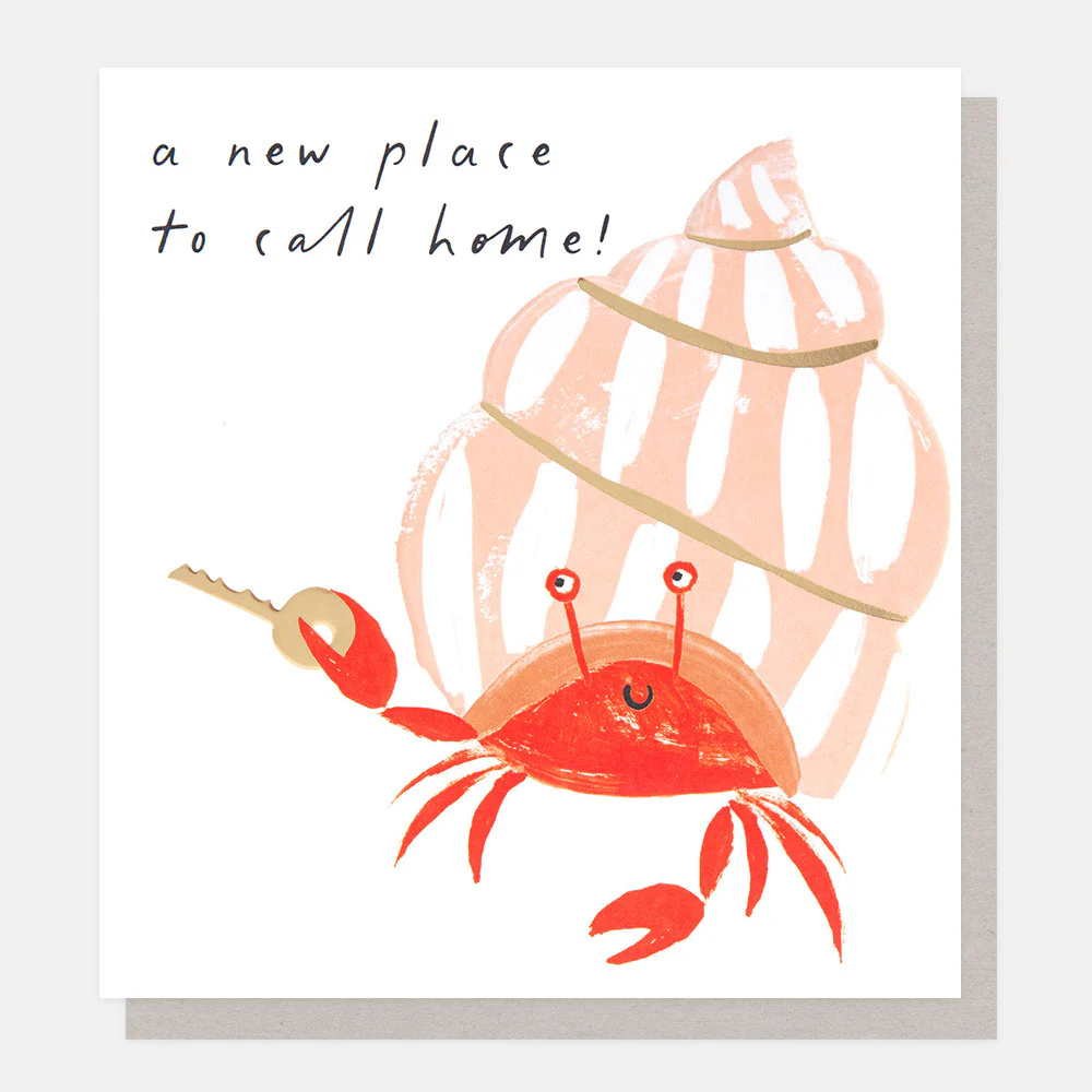 Crab With Key New Home Card