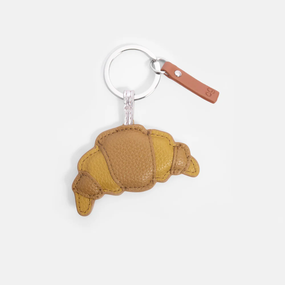 Brown Croissant Keyring