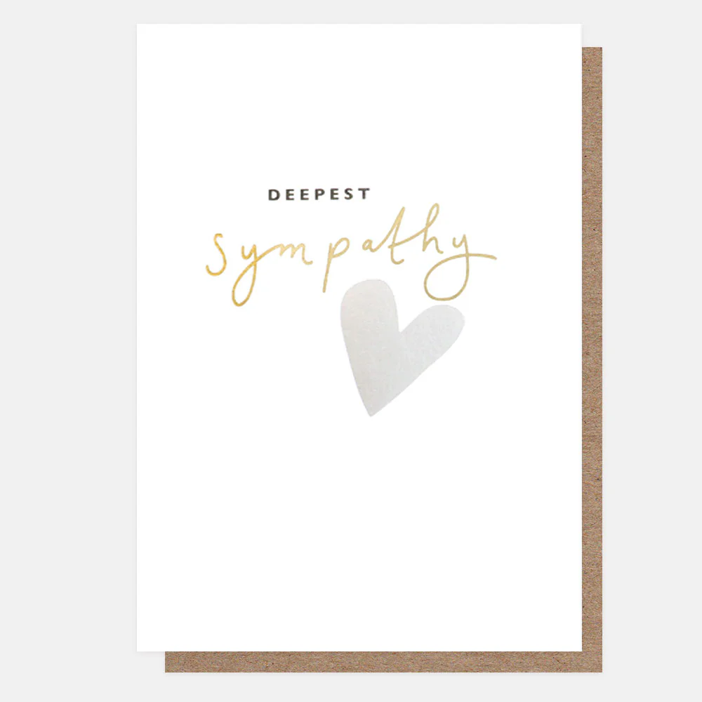 Silver Heart Deepest Sympathy Card