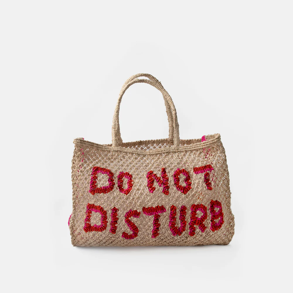 Natural Do Not Disturb Jute Shopper Bag