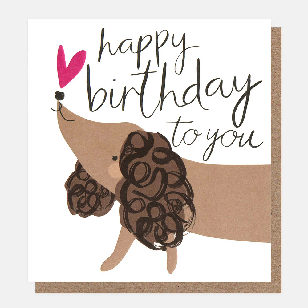 Dog & Heart Birthday Card