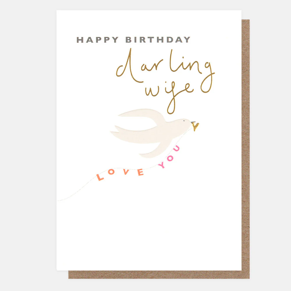 Dove Darling Wife Birthday Card