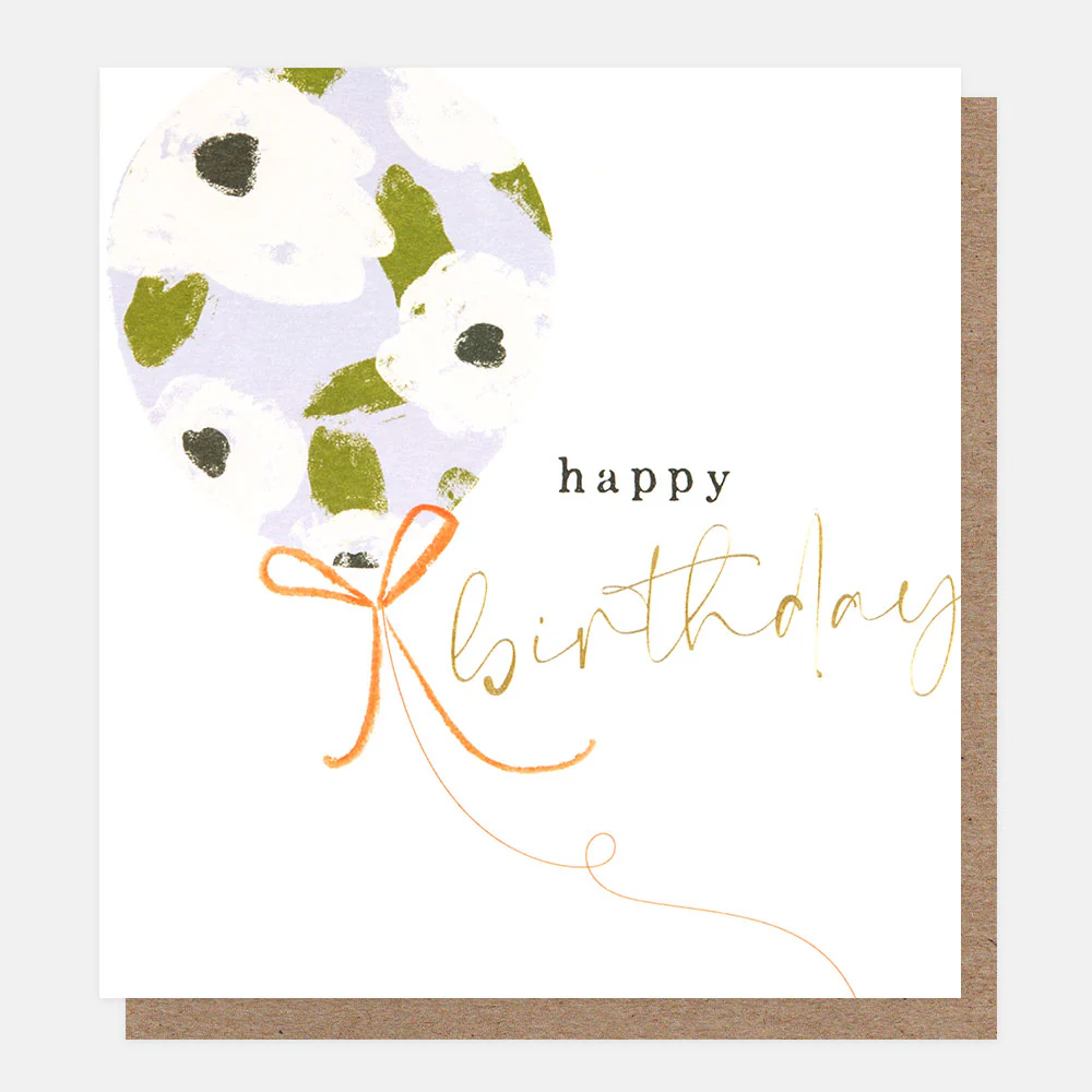 Floral Balloon Birthday Card