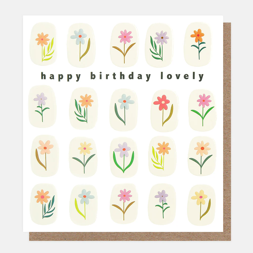 Floral Frames Happy Birthday Lovely Card