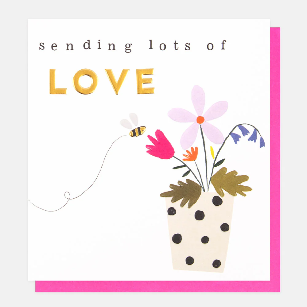 Flowers & Bee Sending Love Everyday Card