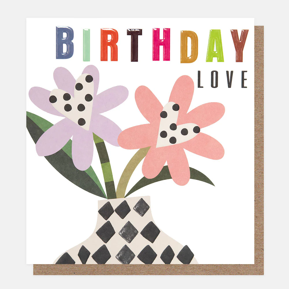 Flowers & Hearts Birthday Love Card