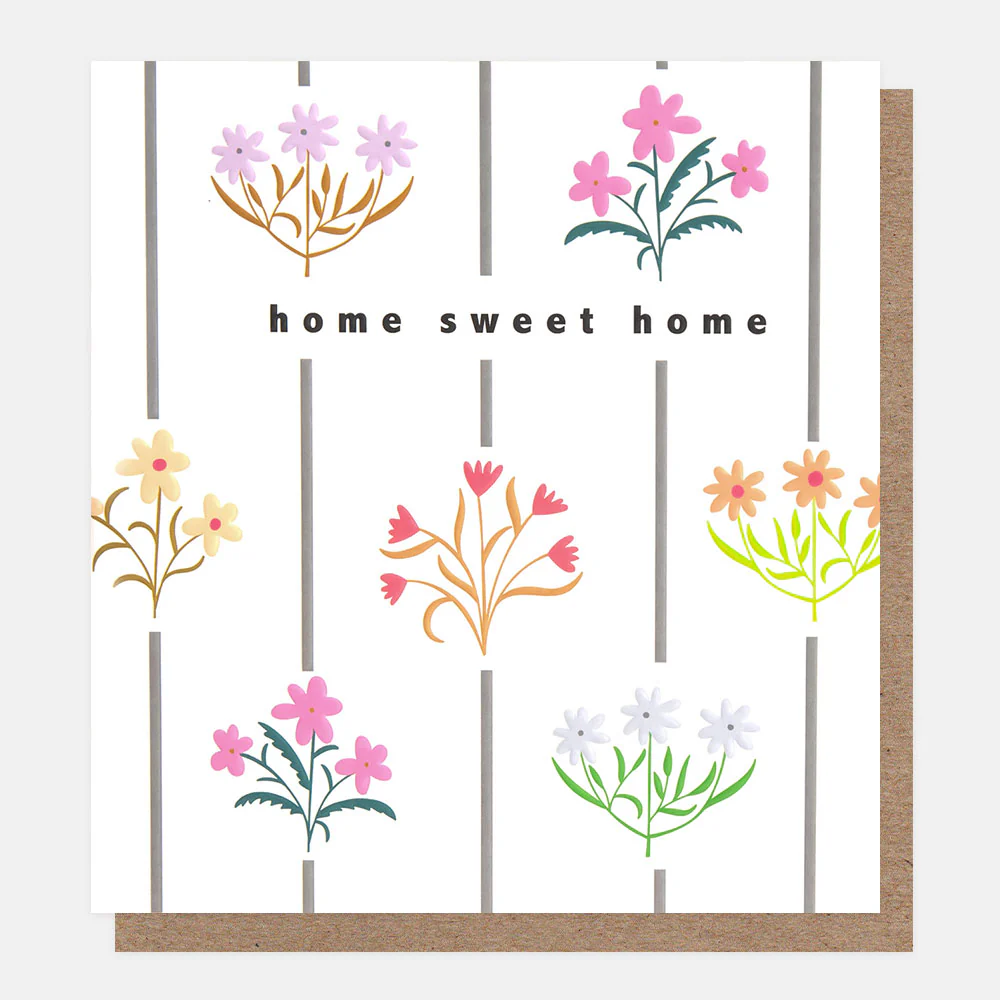 Flowers & Stripes New Home Card
