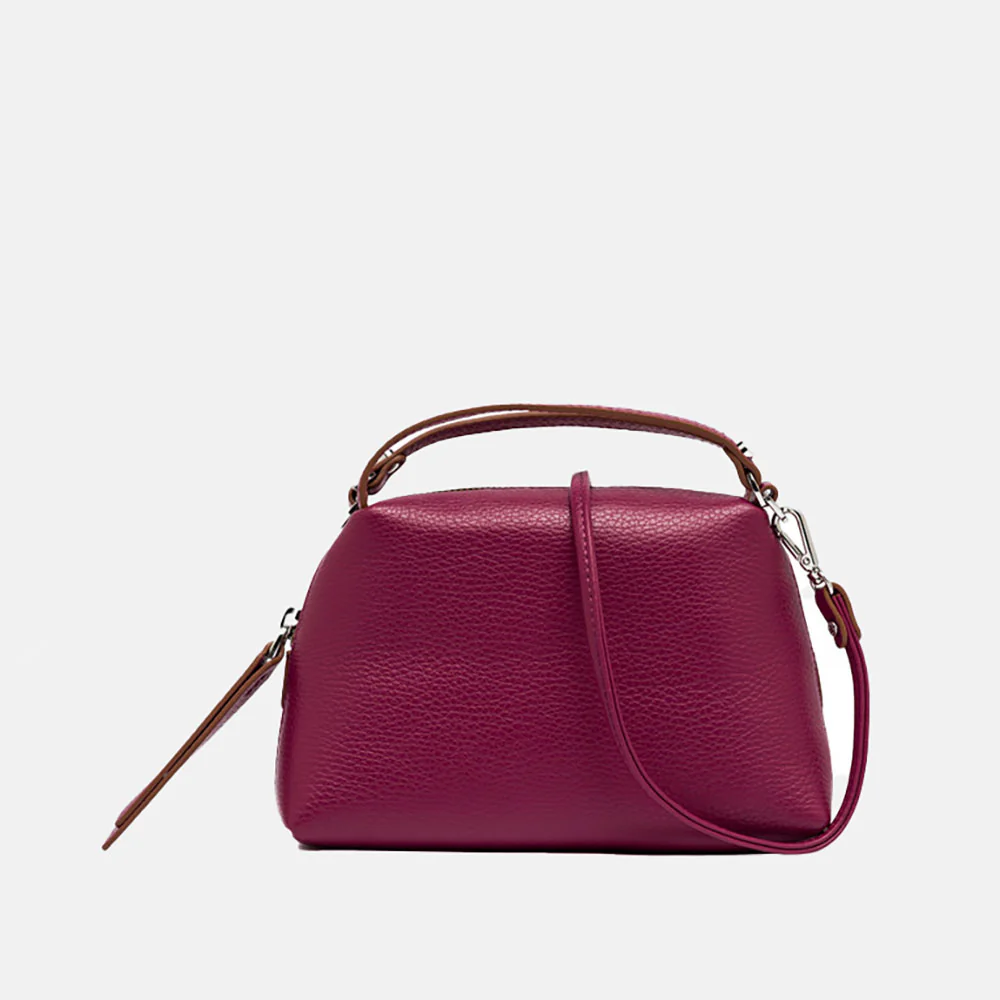 Fuchsia Pink Leather Small Alifa Bag